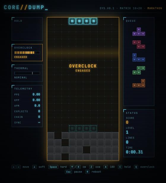 Overclock engaged: amber board and gauge