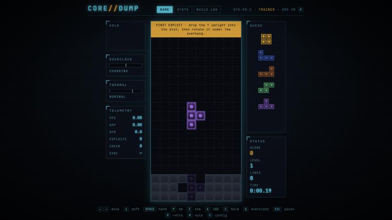 Exploit Trainer puzzle with hint banner